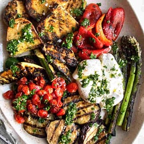 Grilled Vegetables with Chimichurri sauce